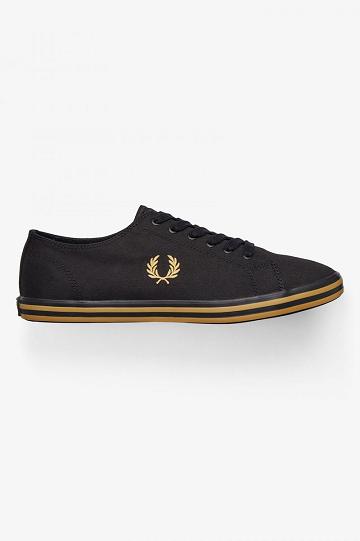 Black Fred Perry Kingston Men's Shoes | PH 1140ZUTG